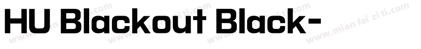 HU Blackout Black字体转换